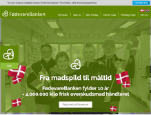 Tablet Screenshot of foedevarebanken.dk